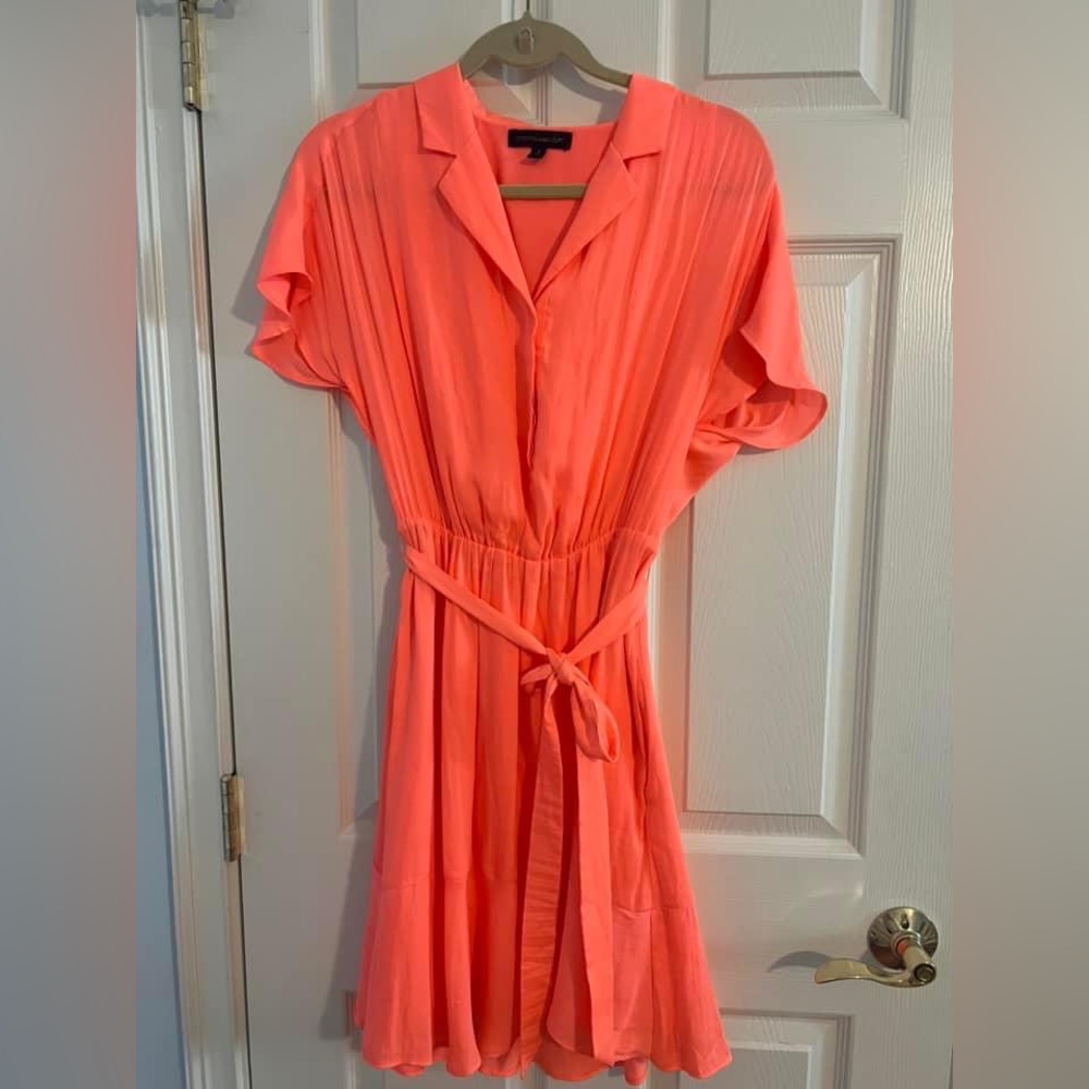 Banana Republic Neon Orange Dress